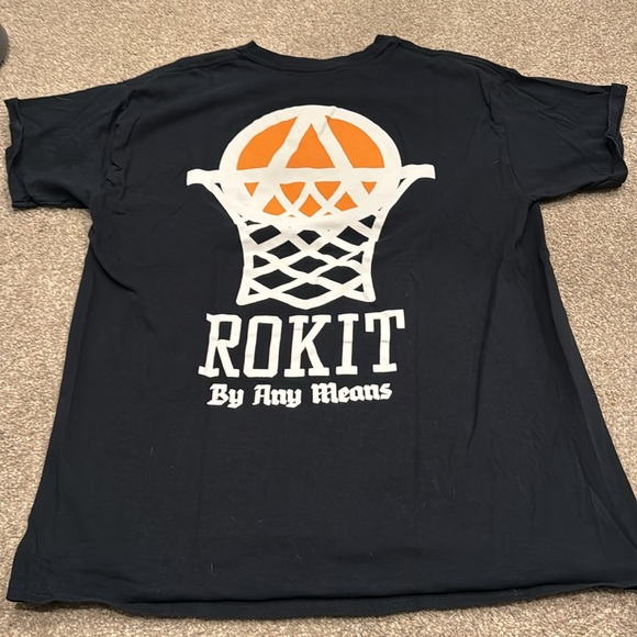 Rokit No Pain No Game Tee T-shirt Black Men Sz Large - Picture 5 of 8